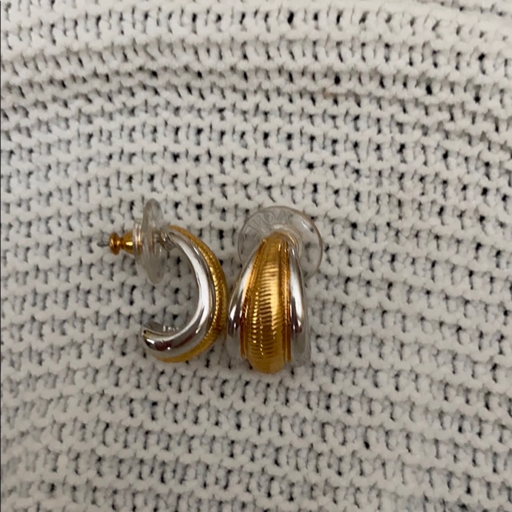 Vintage gold and silver hoop earrings